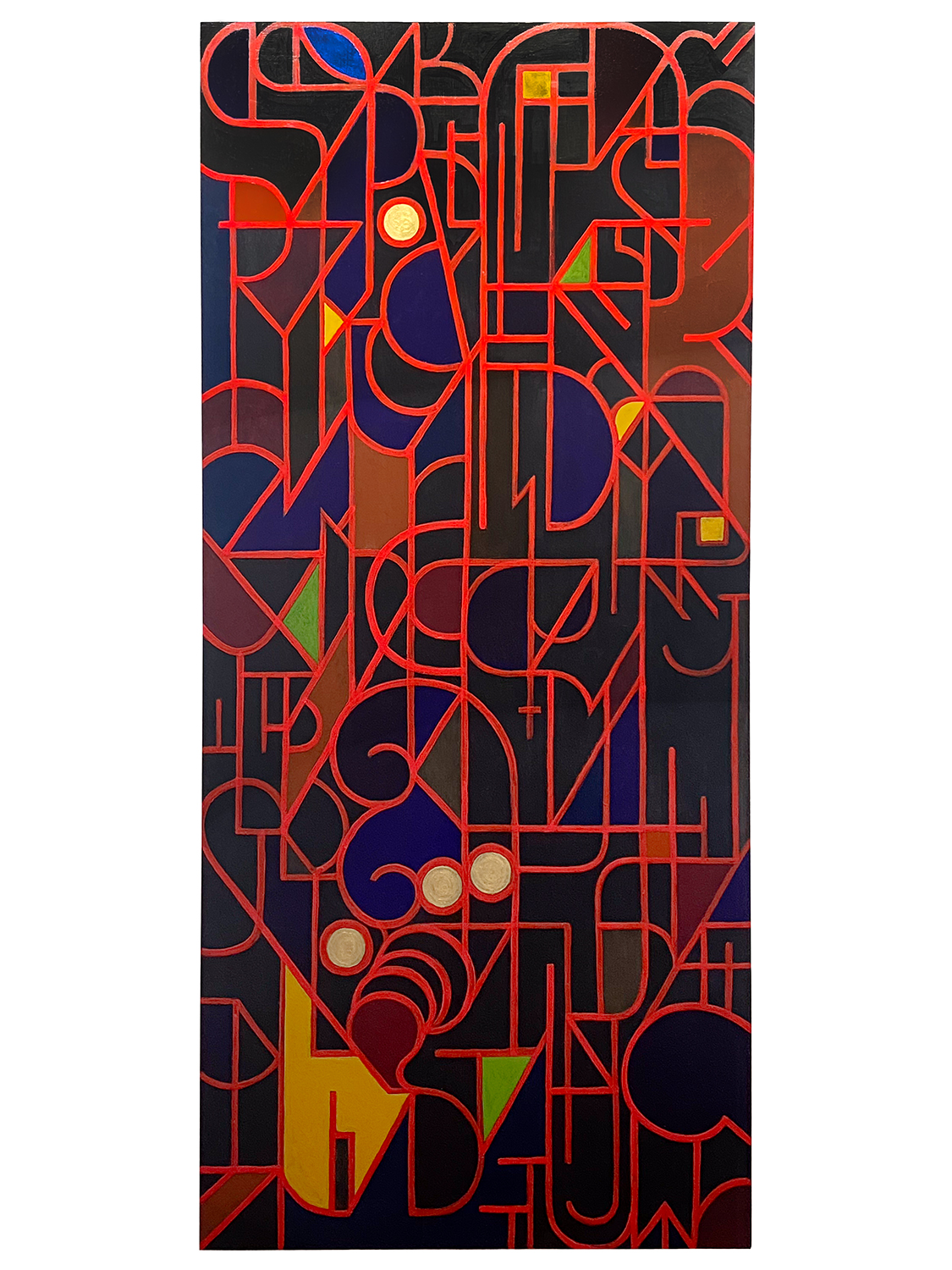 Painting: Minnie Bruce Pratt, S/He No. 18 | Literary Landscape Cover Series | 2023, Acrylic on Wood Panel, 38x80 inches