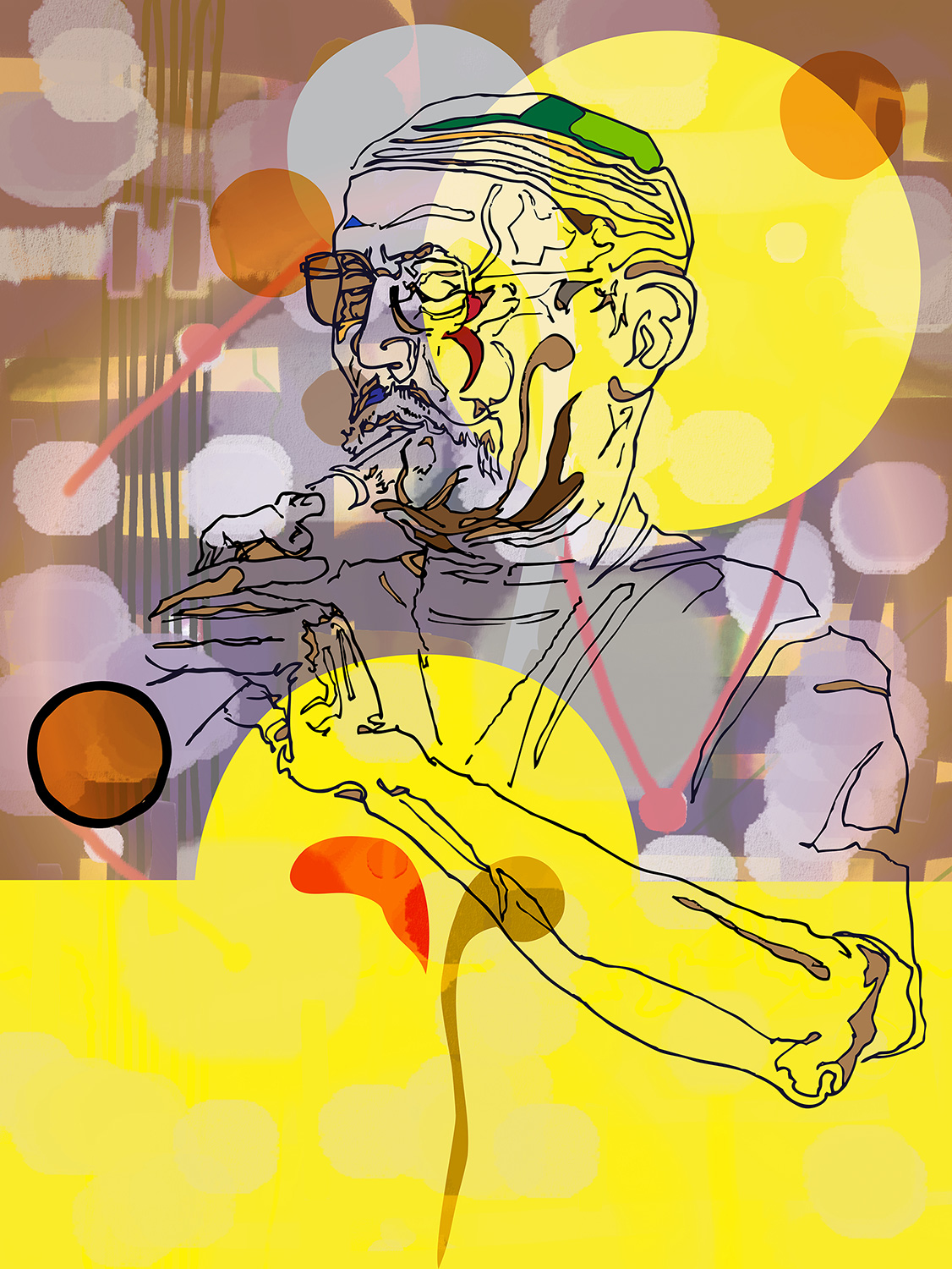 illustration of musician Bill Cole